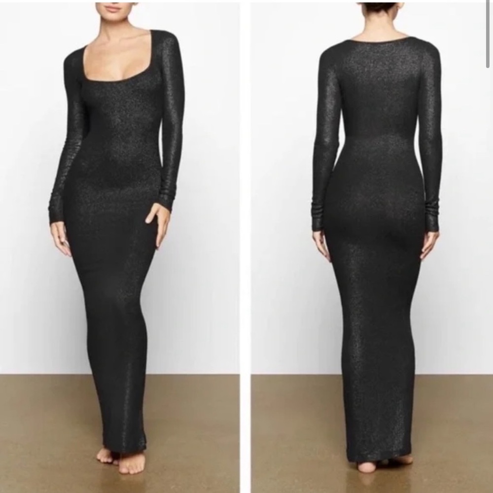 Skims long sleeve shimmer dress